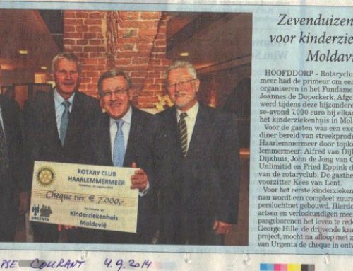 EUR 7000 VOOR KINDERZIEKENHUIS IN MOLDAVIE